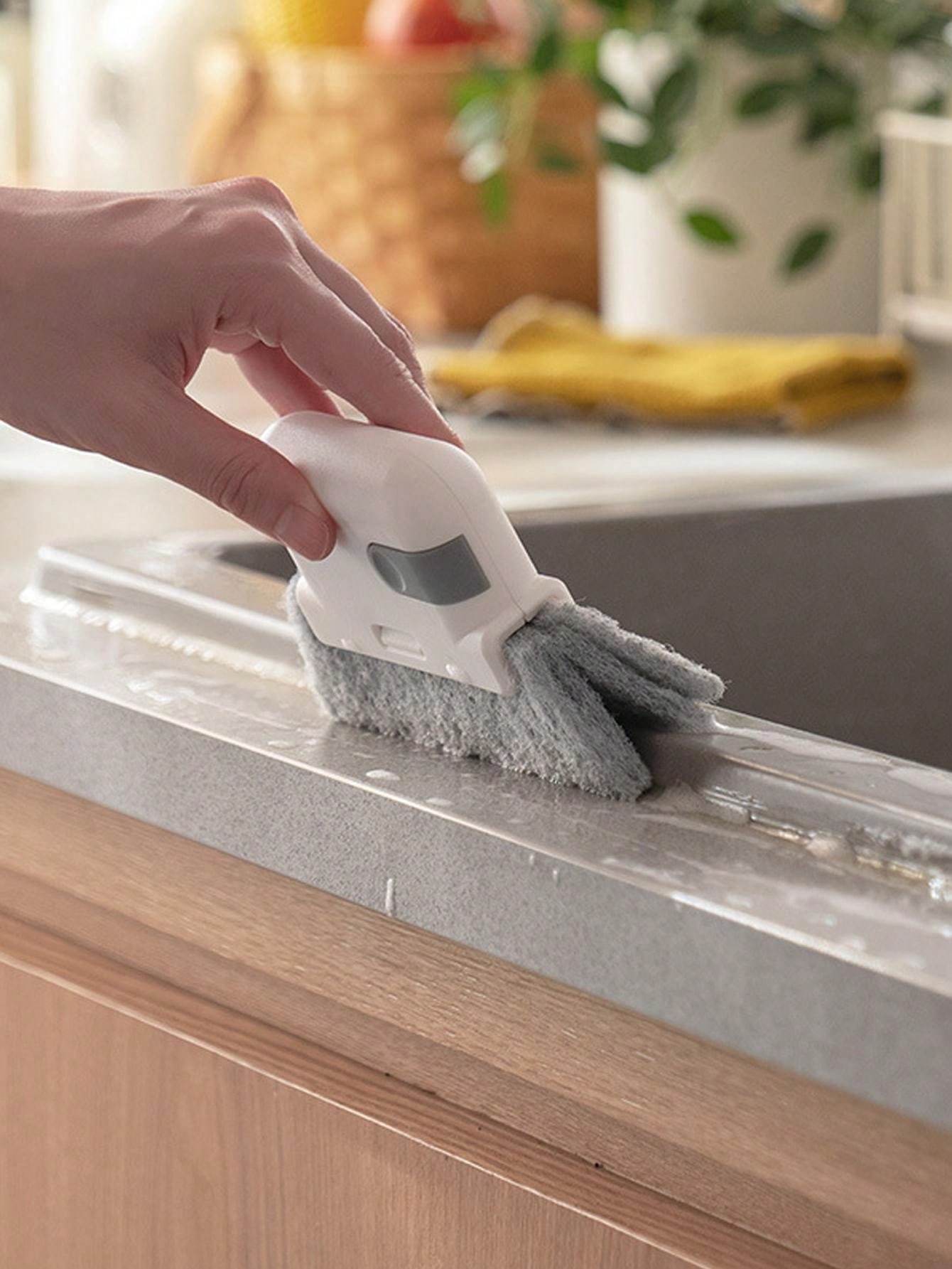 2pcs 2in1 Window And Window Sill Cleaning Tool, Detachable Slot