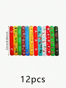 12入組聖誕節擊打手鍊,適用於兒童派對禮品 - 彩色 - 查看 3