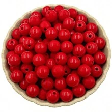 8 ملم موحد اللون أكريليك خرز 100 قطعة