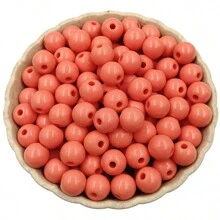 8 ملم موحد اللون أكريليك خرز 100 قطعة