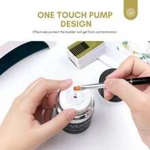 SAVILAND Builder Nail Gel con diseño de cojín de aire, gel duro transparente para extensión de uñas, gel base constructor de uñas y gel fortalecedor para manicura con 100 pinceles para uñas - transparente - Ver 3