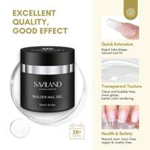 SAVILAND Builder Nail Gel con diseño de cojín de aire, gel duro transparente para extensión de uñas, gel base constructor de uñas y gel fortalecedor para manicura con 100 pinceles para uñas - transparente - Ver 5