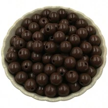 8 ملم موحد اللون أكريليك خرز 100 قطعة