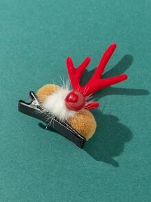 2 chiếc/gói kẹp tóc bằng nhựa và kim loại cỡ trung, thích hợp cho dịp Giáng sinh - Nhiều màu - Xem 3