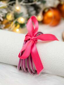 5 Chiếc Đen Tiệc Giáng Sinh Sáng Bóng Lấp Lánh Chống Nước Lễ Hội Nơ Ruy Băng Thạch Lắc Tay Vòng Tay - màu đen - Xem 5