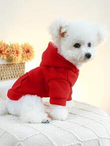 Áo nỉ & Áo Hoodie Thú cưng - Đỏ - Xem 3