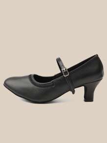 女士黑色现代舞鞋、女士拉丁舞鞋、软底闭趾舞厅舞鞋，健身工作室的理想之选