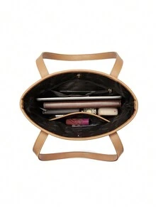 Brown Vintage Large Capacity Versatile Shoulder Bag - Brown - View 4