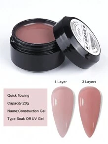 20g 粉紅色紫外線凝膠用於建築 3d 構造凝膠流動底色底漆紫外線浸泡指甲凝膠拋光劑用於建築加固美甲指甲設計美甲美甲 Diy 沙龍女士禮物 - 乾枯玫瑰色 - 查看 5