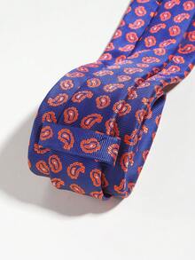 1入組印花迷幻紋結領帶，男女皆宜，采用提花工藝，適合正式商務場合，面料為聚酯纖維 - 彩色 - 查看 3