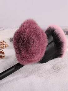 1入黑色和粉色刷毛指甲灰塵清潔刷指甲藝術灰塵去除器刷清潔器刷,適用於家庭美甲沙龍