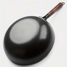 1入組鑄鐵煎鍋,中式炒鍋,扁平烹飪器具,適用於電磁爐、電熱爐、瓦斯爐、卤素爐、所有爐頭,廚房烹飪用具,廚房小工具,廚房配件,家居廚房用品