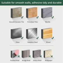 不銹鋼免鑽收納套裝,黏性收納掛鉤,浴室衛浴收納架,壁掛式毛巾桿,紙巾架,5 件/套,銀色