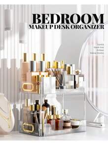 Bathroom Counter Organizer Countertop Shelf Multilayer Storage, Skincare Organizer Perfume Holder For Dresser, Bathroom Countertop Tray For Cosmetic, Skin Care, Lipstick,Two-Layer/Three-Tier/Four Tiers,For Holiday Beach, Bathroom Collection, Bedroom Collection, Large Capacity