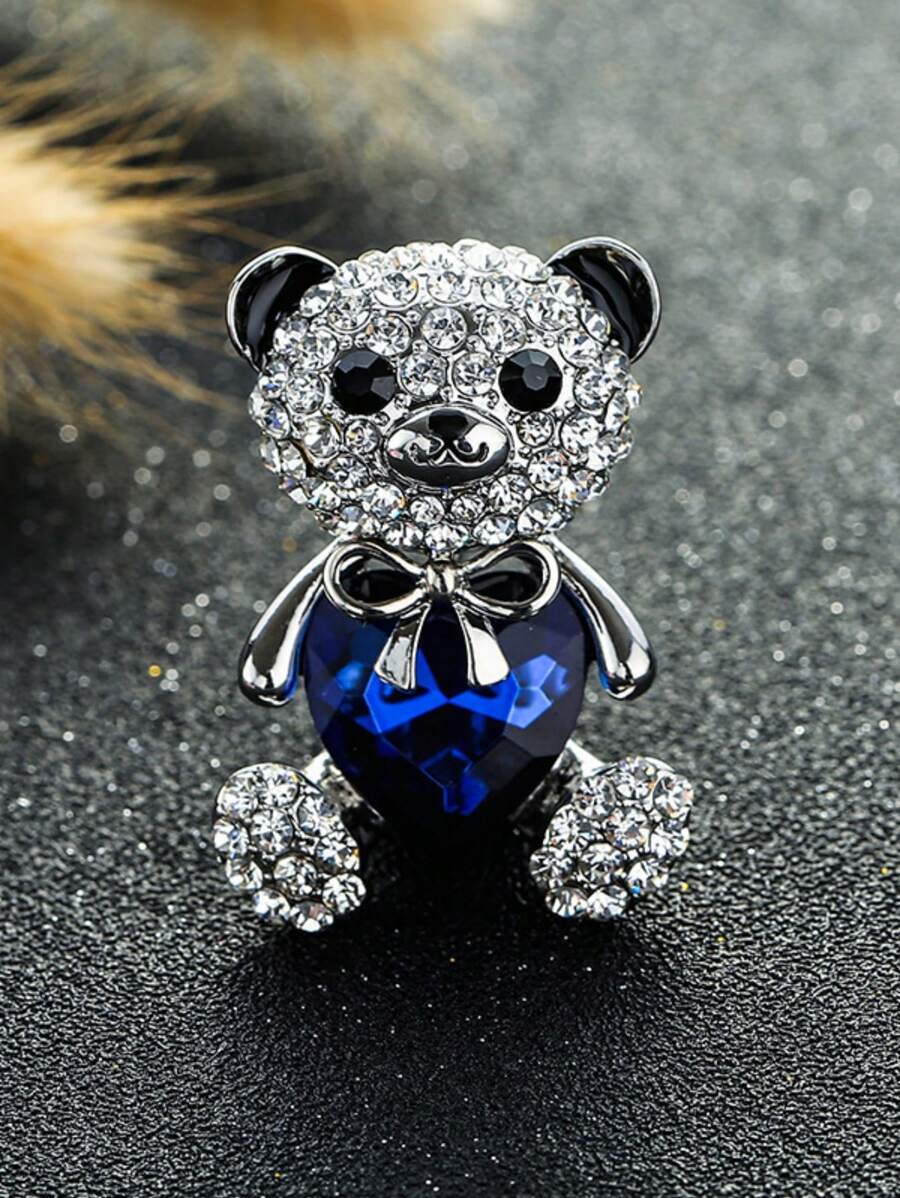 1 Miếng Kinh ngạc Pha lê Gấu Trâm cài Đối với phụ nữ - Hoàn hảo Đối với Khăn quàng cổ , Quần áo Và Phụ kiện - Nhiều màu - Xem 1