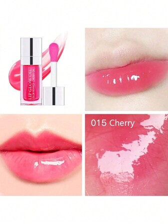 ibcccndc 保濕唇部護理油，1支6ml滋潤膨脹唇蜜油，美容產品，色澤修飾唇油 #015 櫻桃色