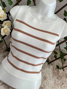 Women Knit Tops - 白色 - 查看 1