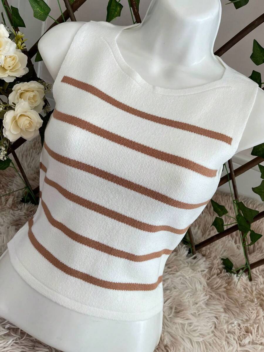 Women Knit Tops - 白色 - 查看 1