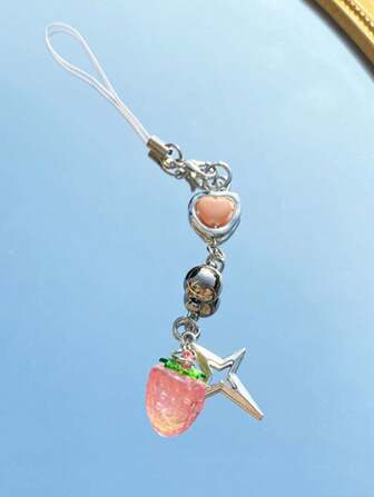 甜美草莓/櫻桃設計心型手機帶