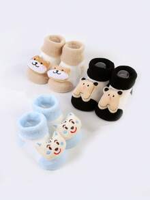 7pairs/pack Thickened Terry Baby Socks With Anti-slip Soles, Suitable For Toddlers' Walking Practice - Multicolor - View 3