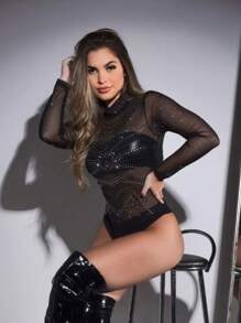 Women Bodysuits - màu đen - Xem 2