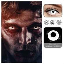 1 Pair Plain Cosplay Contact Lenses White Color Beauty Eye Lenses Makeup14.5mm Yearly Use - White - View 4