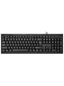 Teclado Usb Alambrico Slim Pc Computadora Escritorio Laptop - Negro - Ver 1