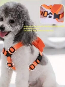 寵物狗背包適合中小型犬,包括吉娃娃、柴犬、泰迪。多功能狗背帶皮帶吊帶手提包,適合零食和郊遊。 - 橘色 - 查看 4