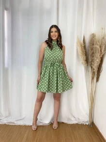 Women Dresses - 綠色 - 查看 4