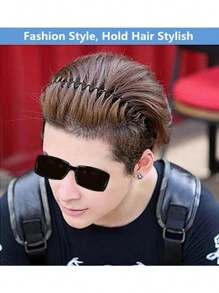 Street Metal Hair Band For Men Headband Women Hair Bands Men Unisex Black Wavy Spring Outdoor Sports Headbands For Men's Hair Band Hoop Clips Women Accessories Simple Elastic Non Slip Head Band Headwear,Hairband,Hair Hoop