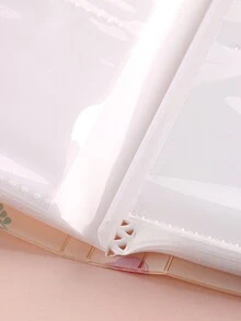 美甲貼紙收納冊,黃色櫻桃果紋美甲貼花收藏冊20頁,120個插槽扣環展示冊塑料美甲工具(不包括貼紙)