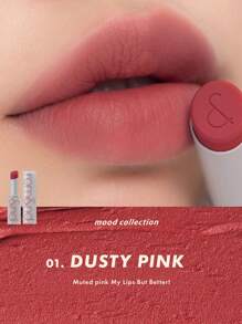 Rom&nd Romand GLASTING MELTING BALM 霧面 01 DUSTY PINK 3.5g/0.12oz，柔滑融化膜感質地，溫柔亮澤顯色，便攜口袋尺寸，輕盈舒適日常護唇，K-Beauty 韓系彩妝，Olive Young，禮物 - 霧面 01 灰粉色 - 查看 2