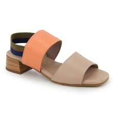Women Heeled Sandals - Beige - View 2