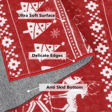 Washable Christmas Area Rug Christmas Tree Deer Print Boho Area Rugs Holiday Decorative Carpet Rug Velvet Foldable Coffee Table Accent Rug Farmhouse Dining Table Rug Home Decor Mat Non Slip Large Throw Rugs Small Indoor Door Mat For Laundry Bathroom Kitchen - Red - View 5