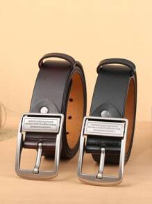 男士皮革針扣腰帶 - 咖啡棕 - 查看 4