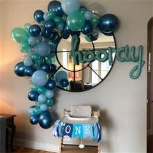 Globos De Color Azul Turquesa, 30/60 Piezas De Globos De Color Azul Turquesa Con Globos Metálicos Transparentes De Color Azul. Globos De Color Perlado Pastel Para Decoración De Fiestas Con Temática De Océano, Tiburones, Mar Y Sirena. - Multicolor - Ver 5