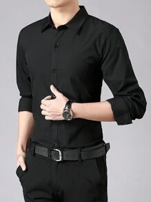 Men Shirts - 淺藍色 - 查看 2