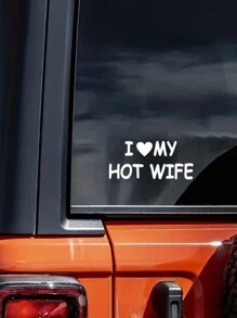 Show Your Love With This Stylish Car Sticker Decal - Perfect For Any Car 1pc - White - View 3