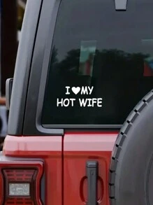 Show Your Love With This Stylish Car Sticker Decal - Perfect For Any Car 1pc - White - View 1