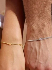 2 件/套時尚多層編織手鍊套組適合情侶、家人、朋友作為派對和約會禮物 - 彩色 - 查看 1