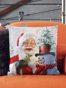 1入組卡通聖誕老人圖案枕套 - 彩色 - 查看 3