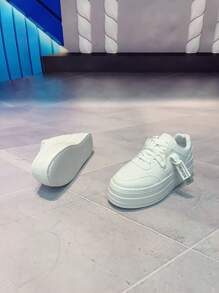 Thick-Soled Fashionable And Versatile Sneakers, Breathable, Comfortable, Casual Sports Shoes, White Shoes, Shoes