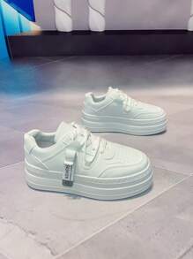 Thick-Soled Fashionable And Versatile Sneakers, Breathable, Comfortable, Casual Sports Shoes, White Shoes, Shoes