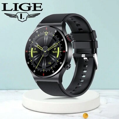 LIGE Smart Watch NFC Access Control Sports Fitness Tracker Watch Heart Rate Sleep Health Monitoring Men's Smart Watch
