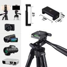 Silvery DSLR Flexible Tripod Extendable Travel Lightweight Stand Remote Control For Mobile Cell Phone Mount Camera Gopro Live - Silver - View 6