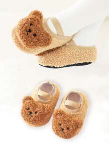 Baby Floor Socks - Thick Winter Baby Indoor Shoes - Kids Non-slip Floor Socks Soft Sole Early Education Shoes - Warm And Lightweight - Suitable For Infants, Toddlers - Coffee Brown - View 1