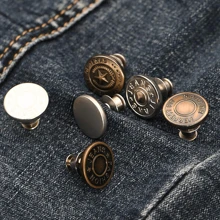6 PCS Jeans Button Pins, Adjustable Waist Cincher, No Sewing, No Tools Needed, Easy To Install, Reusable And Adjustable Summer, School