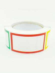 Finego 1inch X 1.77inch 4 Color Plain Name Tag Stickers, Self-Adhesive Name Badge Labels,250 Labels Per Roll, 1 Roll