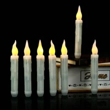 2 种类型遥控/常规逼真的垂泪电子 LED 蜡烛灯、复古烛台、餐厅装饰、婚礼氛围灯、房间装饰圣诞装饰圣诞灯卧室装饰家居装饰派对装饰节日圣诞礼物感恩节圣诞树装饰饰品 - 米色 - 查看 7