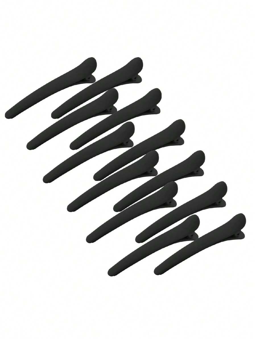 12pcs/Set Women's Large Black Hair Claw Clips For Everyday Use ,Hair Styling Tools Hair Accessories,Summer,Holiday,Travel,Festival,Party - Black - View 1